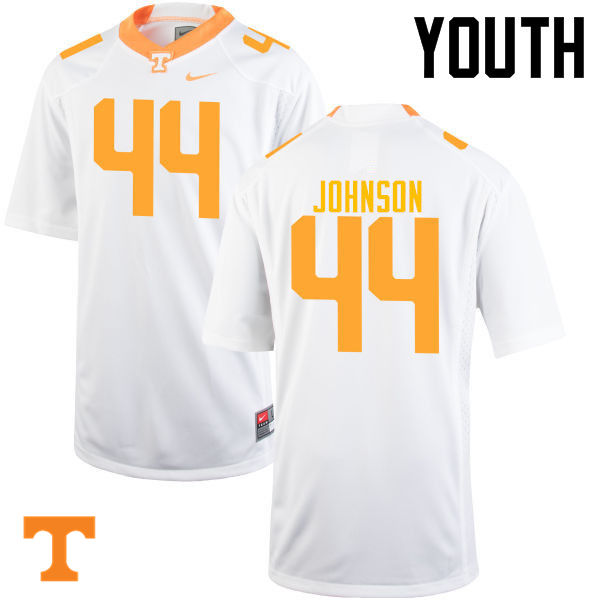 Youth #44 Jakob Johnson Tennessee Volunteers College Football Jerseys-White - Click Image to Close